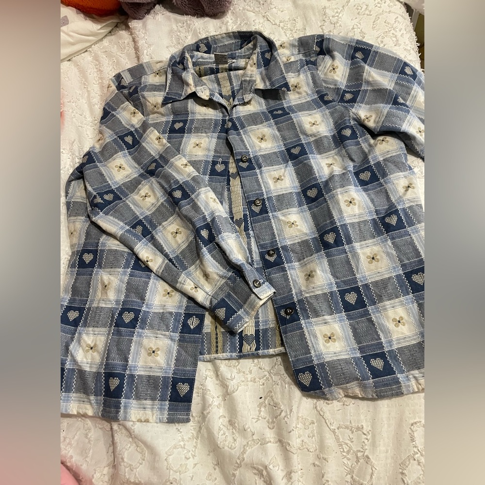 Alfred Dunner Blue Heart Flannel